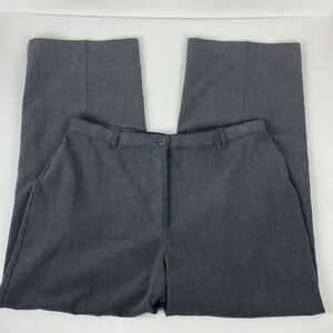 Office formal gray mid rise straight leg careerwear work wear trouser pants 10p